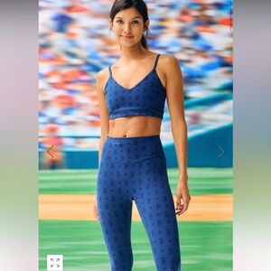 SET Terez BNwT RED SOX ACTION V-NECK BRA IN MONOGRAM NAVY Large